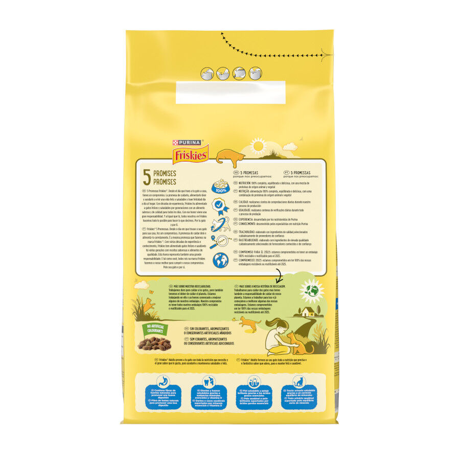 4 kg Purina Friskies Ra&ccedil;&atilde;o para Gato Adulto com Salm&atilde;o e Legumes, , large Imagem n&uacute;mero 3