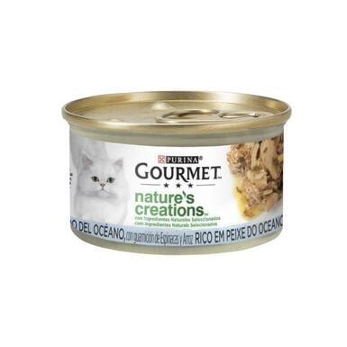 Gourmet Nature’s Creations Mini Filetes de Peixe do Oceano em lata para gatos