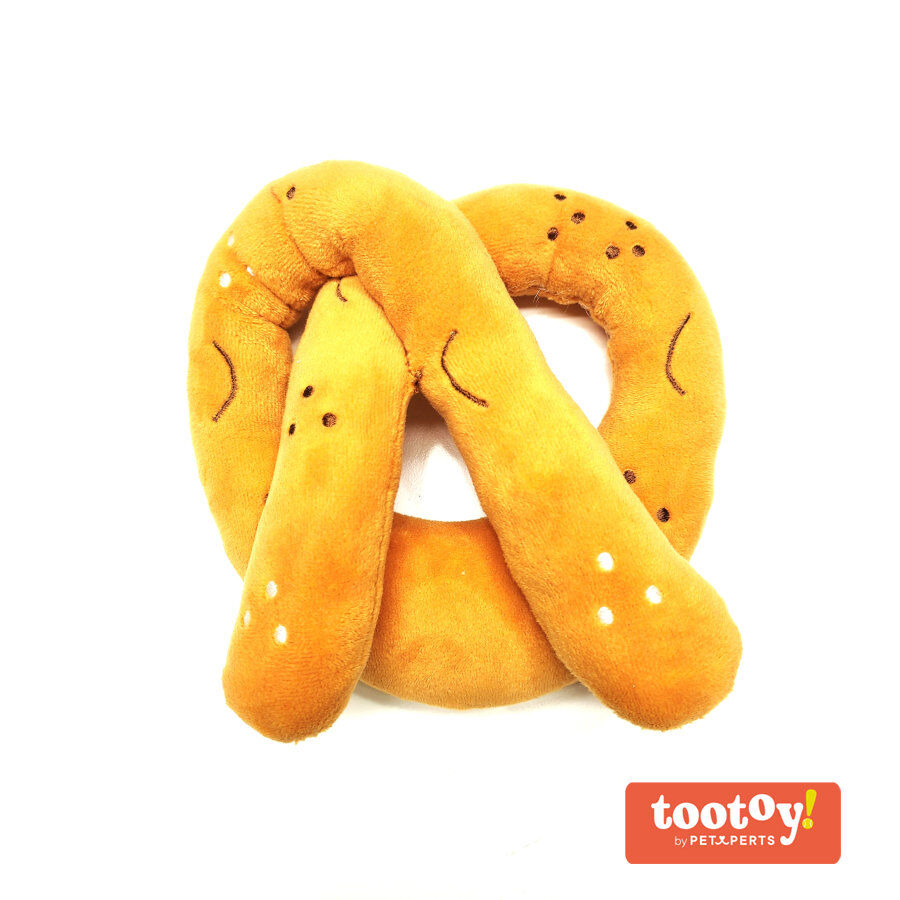 Tootoy! Comfort Baked Pretzel Cuddler peluche com som para c&atilde;es, , large Imagem n&uacute;mero 1