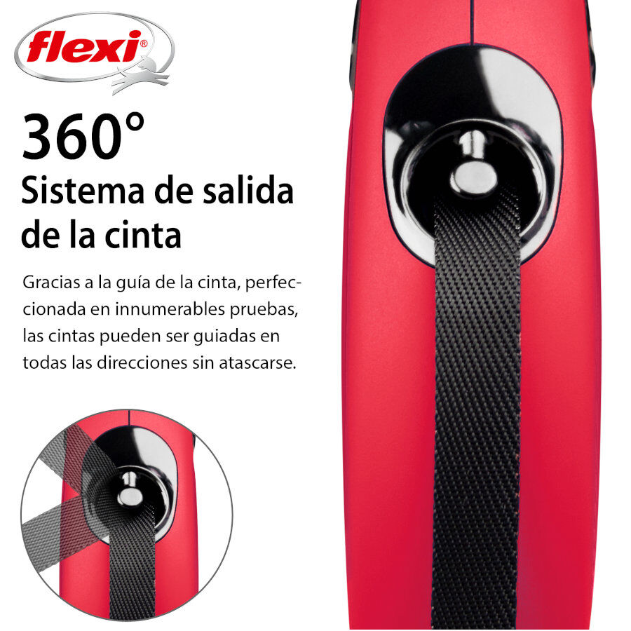 Flexi New Classic trela ​​extens&iacute;vel de fita vermelha para c&atilde;es, , large Imagem n&uacute;mero 3