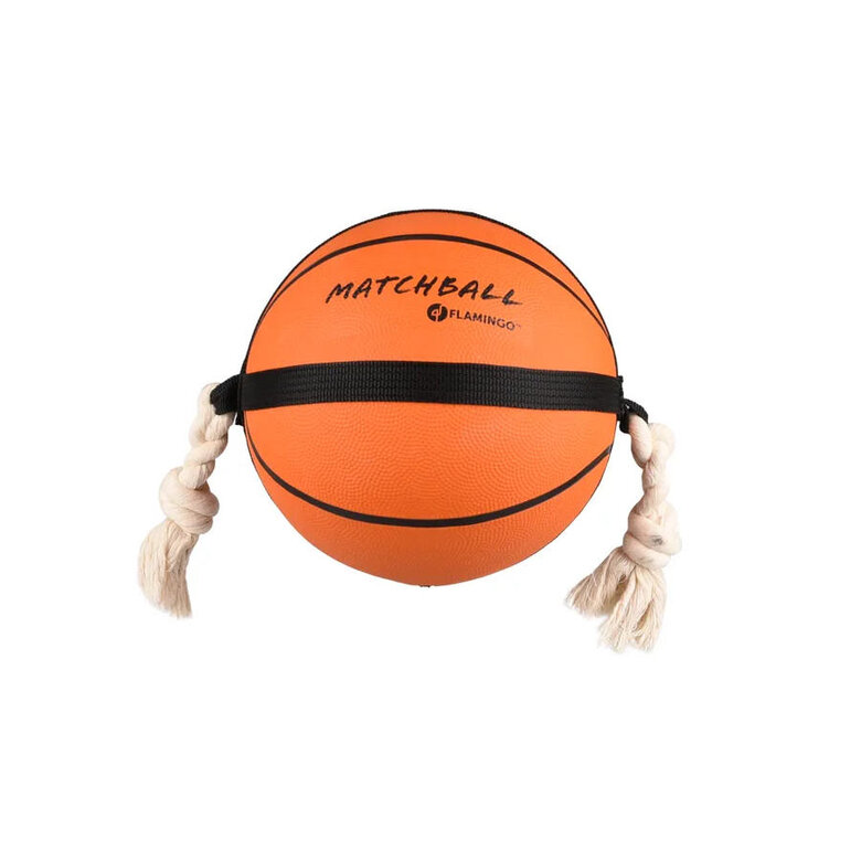 Flamingo Matchball Bola de Basquetebol com Corda para cães,  Imagem número 1 Flamingo Matchball Bola de Basquetebol com Corda para cães, , large Imagem número 1