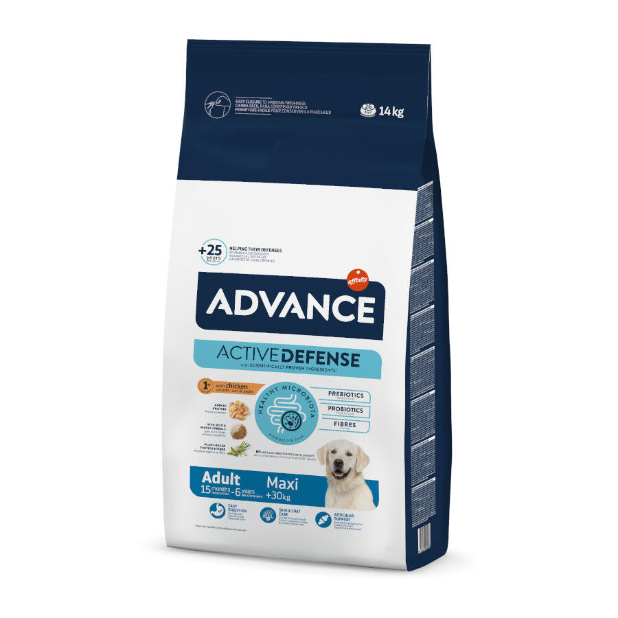 14 kg Advance Active Defense Maxi Adult Frango e Arroz ra&ccedil;&atilde;o para c&atilde;es, , large Imagem n&uacute;mero 1