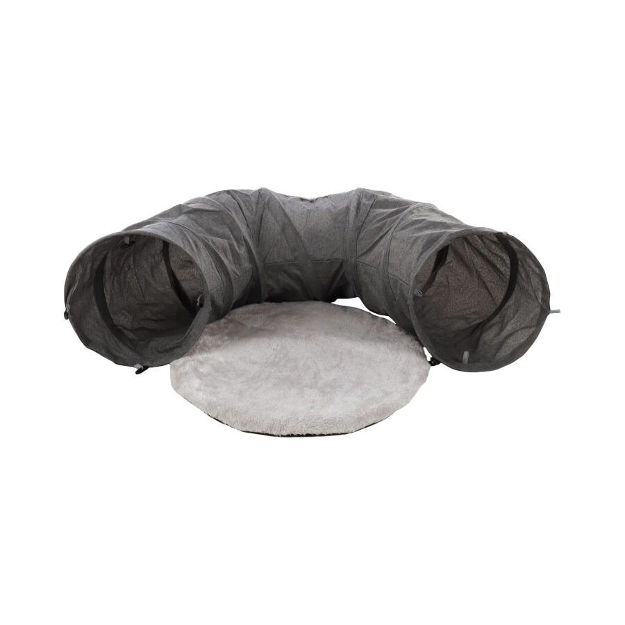 Flamingo Gotar T&uacute;nel com Almofada Cinzenta para gatos, , large Imagem n&uacute;mero 2