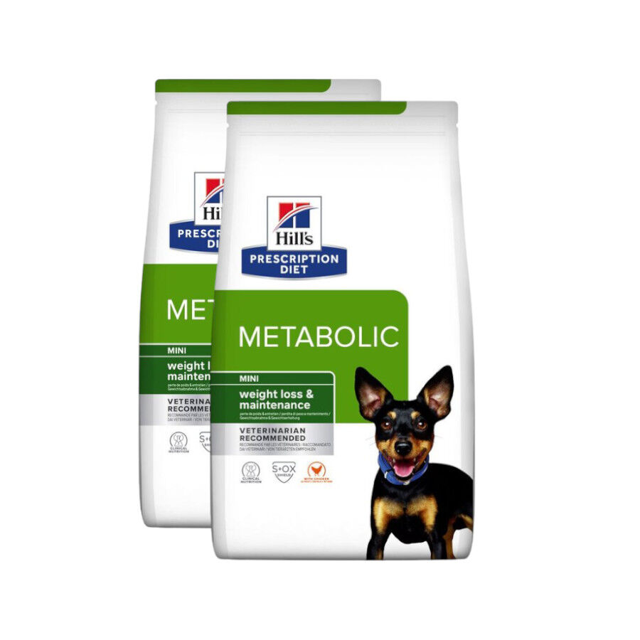 2 x 1 kg Hill's Prescription Diet Metabolic Mini Weight Loss ra&ccedil;&atilde;o para c&atilde;es Pack poupan&ccedil;a!, , large Imagem n&uacute;mero 1