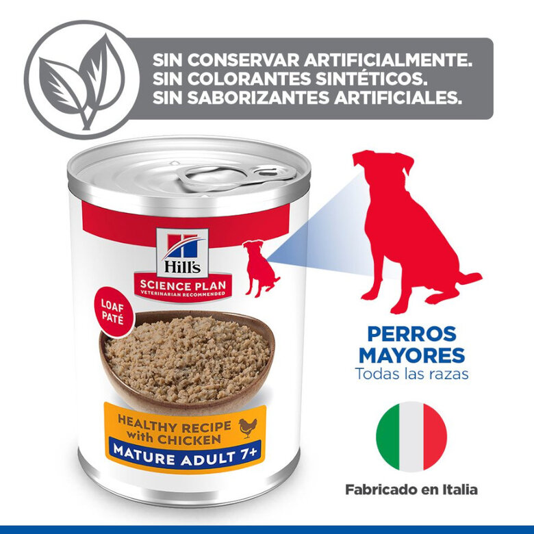 370 g Hill's Science Plan Mature 7+ Adult frango em lata para cães,  Imagem número 5 370 g Hill's Science Plan Mature 7+ Adult frango em lata para cães, , large Imagem número 5