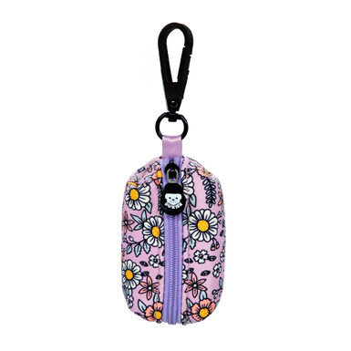 Dukier Flower Power Porta-sacos com mosquetão para cães