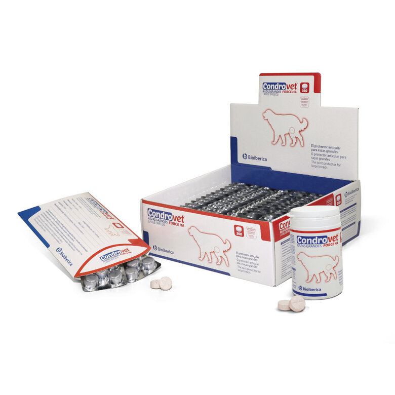 360 comprimidos Bioiberica Condrovet Force Ha Condroprotetor para cães de raças grandes,  Imagem número 2 360 comprimidos Bioiberica Condrovet Force Ha Condroprotetor para cães de raças grandes, , large Imagem número 2