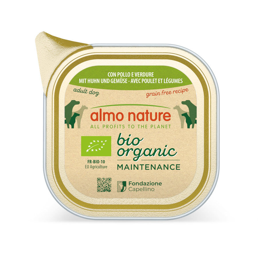 100 g Almo Nature Bio Organic Maintenance Ra&ccedil;&atilde;o para c&atilde;es sem gr&atilde;os com frango e vegetais, , large Imagem n&uacute;mero 1