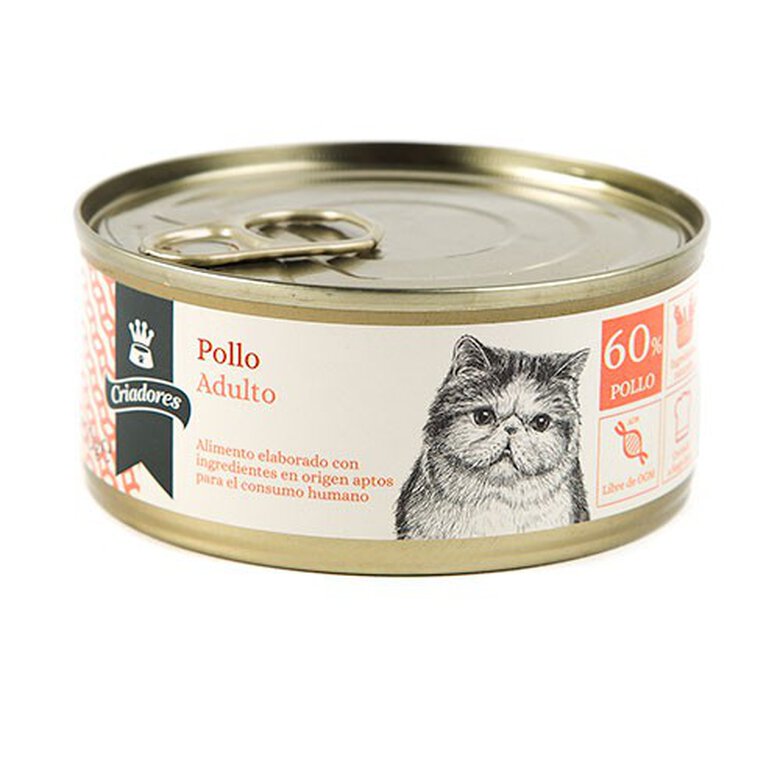 Criadores Adulto Frango em lata para gatos, , large image number null