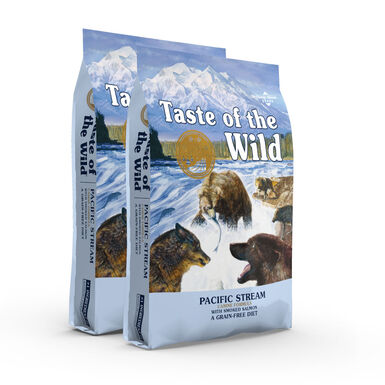 Taste of the Wild Pacific Stream Salmão ração para cães - 2x12,2 kg Pack Poupança
