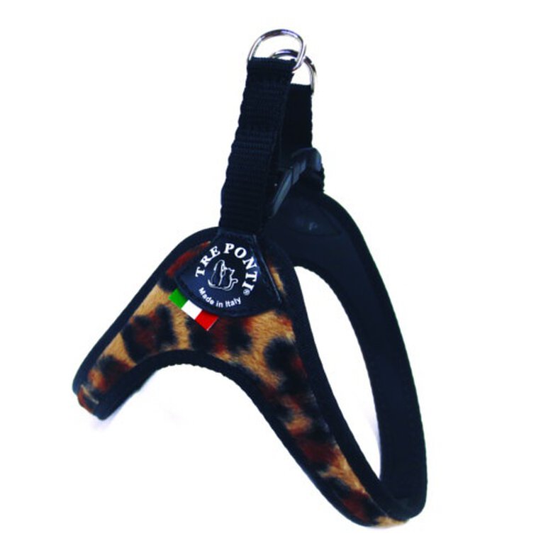 Tre Ponti Peitoral Refletor com Estampado de Leopardo para cães,  Imagem número 1 Tre Ponti reflectante leopardo arnés para perros Imagem número 1