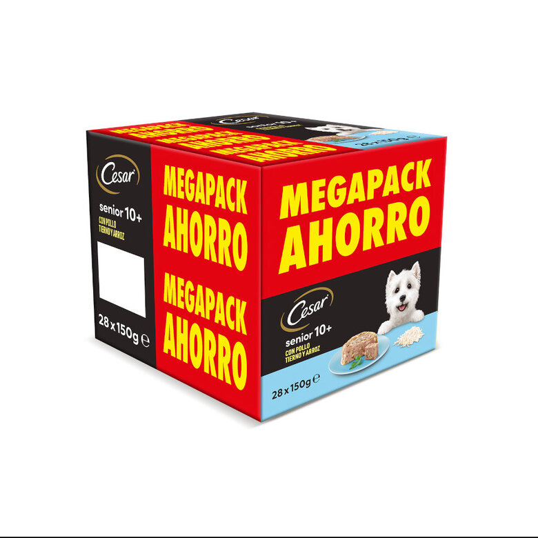 28 terrinas x 150 g (20 + 8 terrinas grátis!) Cesar Frango e Arroz Terrina em Geleia para Cães Sénior,  Imagem número 1 28 terrinas x 150 g (20 + 8 terrinas grátis!) Cesar Frango e Arroz Terrina em Geleia para Cães Sénior, , large Imagem número 1