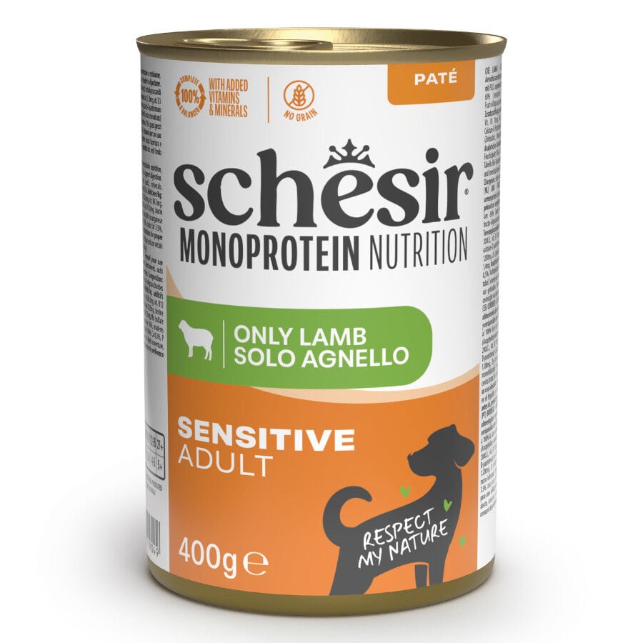 Schesir Monoprotein Comida h&uacute;mida de borrego em lata para c&atilde;es, , large Imagem n&uacute;mero 1
