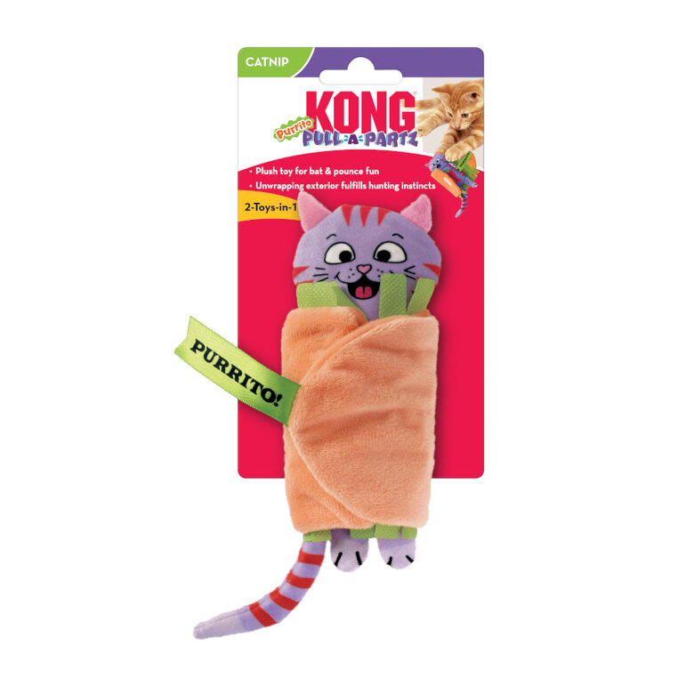 Kong Pull-A-Partz Purrito peluche para gatos,  Imagem número 3 Kong Pull-A-Partz Purrito peluche para gatos, , large Imagem número 3