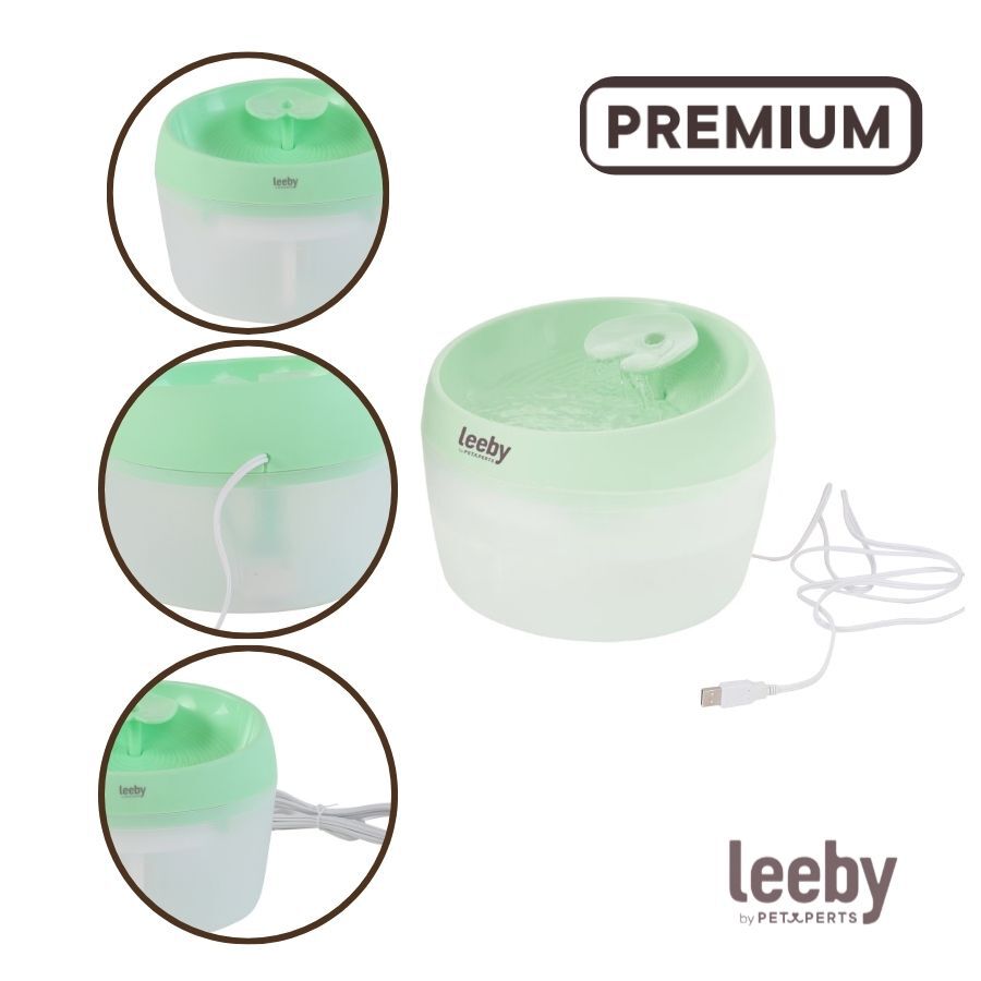Leeby Fonte de &Aacute;gua Verde para c&atilde;es e gatos, , large Imagem n&uacute;mero 3