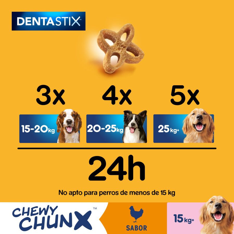 68 g Pedigree Dentastix Chewy Chunx Snacks Dent&aacute;rios Frango para C&atilde;es M&eacute;dios e Grandes, , large Imagem n&uacute;mero 4