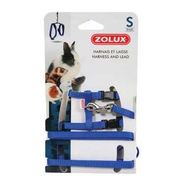 Zolux Peitoral Azul com trela azul para roedores