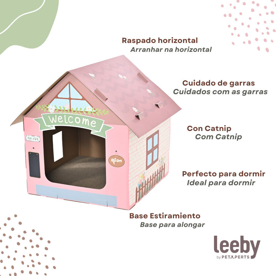 Leeby Hattie casota arranhadora de cart&atilde;o cor-de-rosa para gatos, , large Imagem n&uacute;mero 3