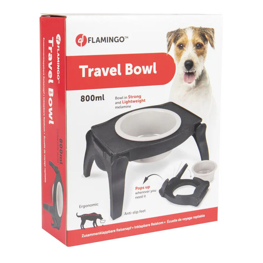 Flamingo Lilo Comedouro e Bebedouro Elevado Cinzento para c&atilde;es, , large Imagem n&uacute;mero 2