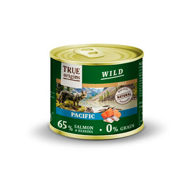 True Origins Wild Adult Pacific Salmão e Arenque em patê lata para cães