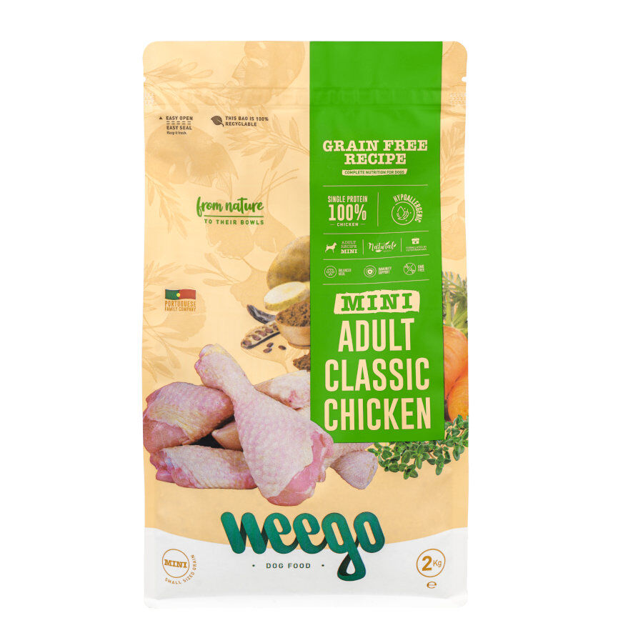Weego Grain Free Mini Adult Classic Ra&ccedil;&atilde;o de frango para c&atilde;es, , large Imagem n&uacute;mero 1