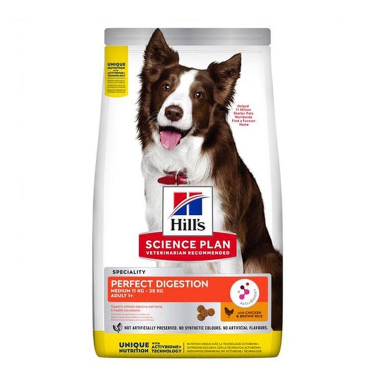 14 kg Hill'sScience Plan Perfect Digestion Medium Adult Ração de frango para cães,  Imagem número 1 14 kg Hill'sScience Plan Perfect Digestion Medium Adult Ração de frango para cães, , large Imagem número 1