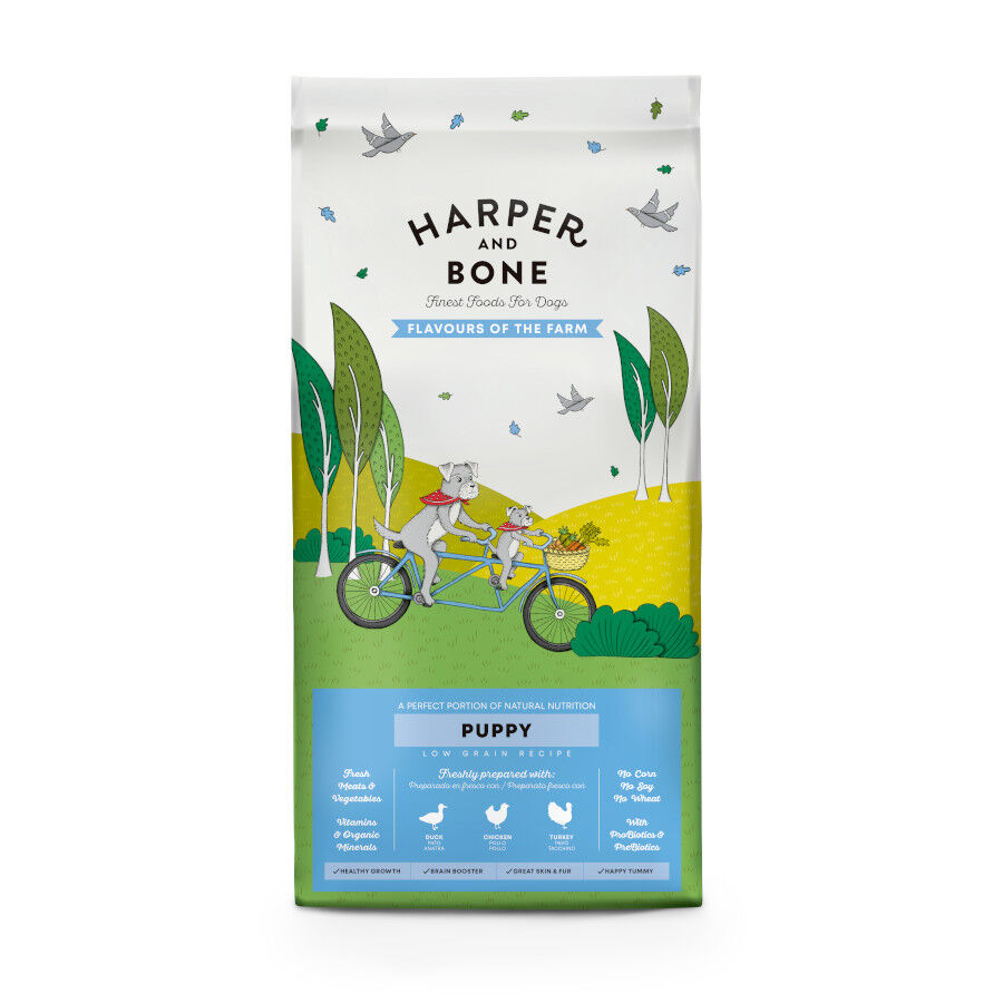 12 kg Harper & Bone Flavours Farm Ra&ccedil;&atilde;o de frango e peru Puppy para c&atilde;es, , large Imagem n&uacute;mero 1