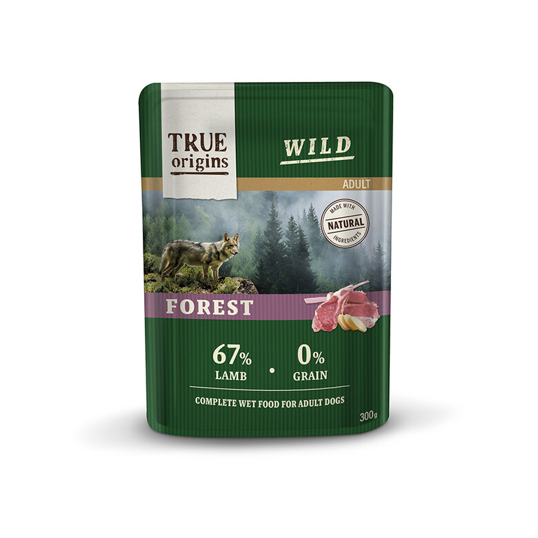 True Origins Wild Dog Sobres comida húmeda para perro 300g Imagem número 1 True Origins Wild Dog Sobres comida húmeda para perro 300g Imagem número 1