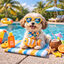 Summer Vibes Floating Turtle Brinquedo Flutuante para c&atilde;es, , large Indicador imagem n&uacute;mero 1
