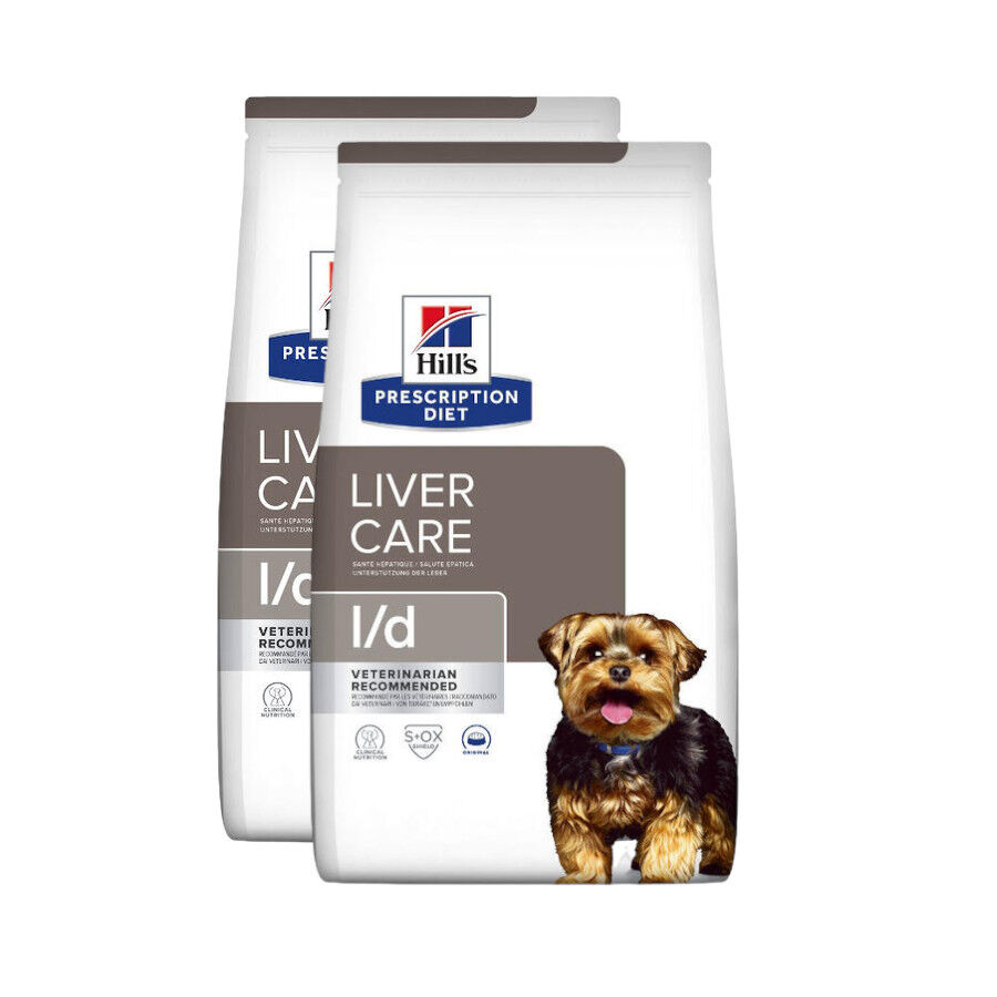 2 x 4 kg Hill's Prescription Diet l/d Liver Care ra&ccedil;&atilde;o para c&atilde;es Pack poupan&ccedil;a!, , large Imagem n&uacute;mero 1