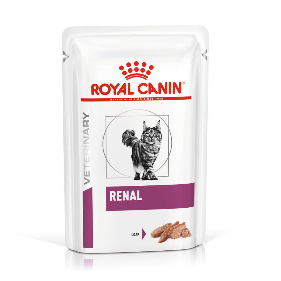 12 saquetas x 85 g Royal Canin Veterinary Renal Mousse Saqueta para gatos, , large Imagem n&uacute;mero 1