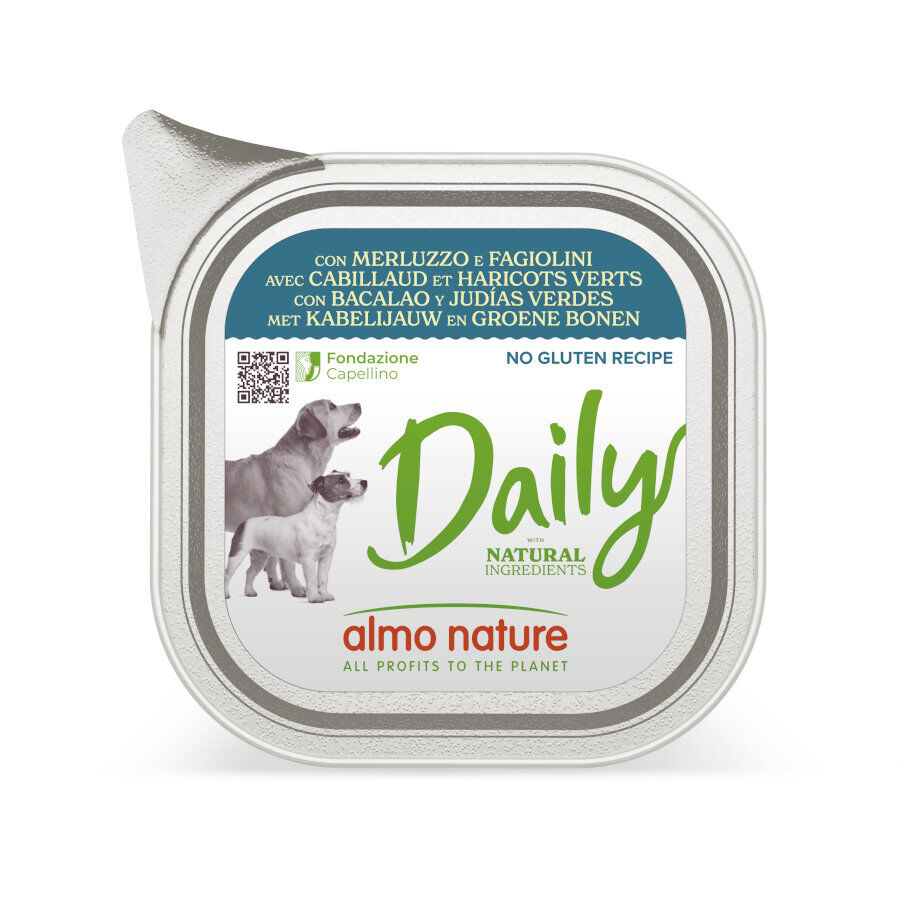 100 g Almo Nature Daily Grain Free Bacalhau e Vagem Ra&ccedil;&atilde;o para C&atilde;es, , large Imagem n&uacute;mero 1