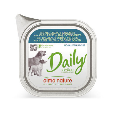 Almo Nature Daily Grain Free Bacalhau e Vagem Ração para Cães
