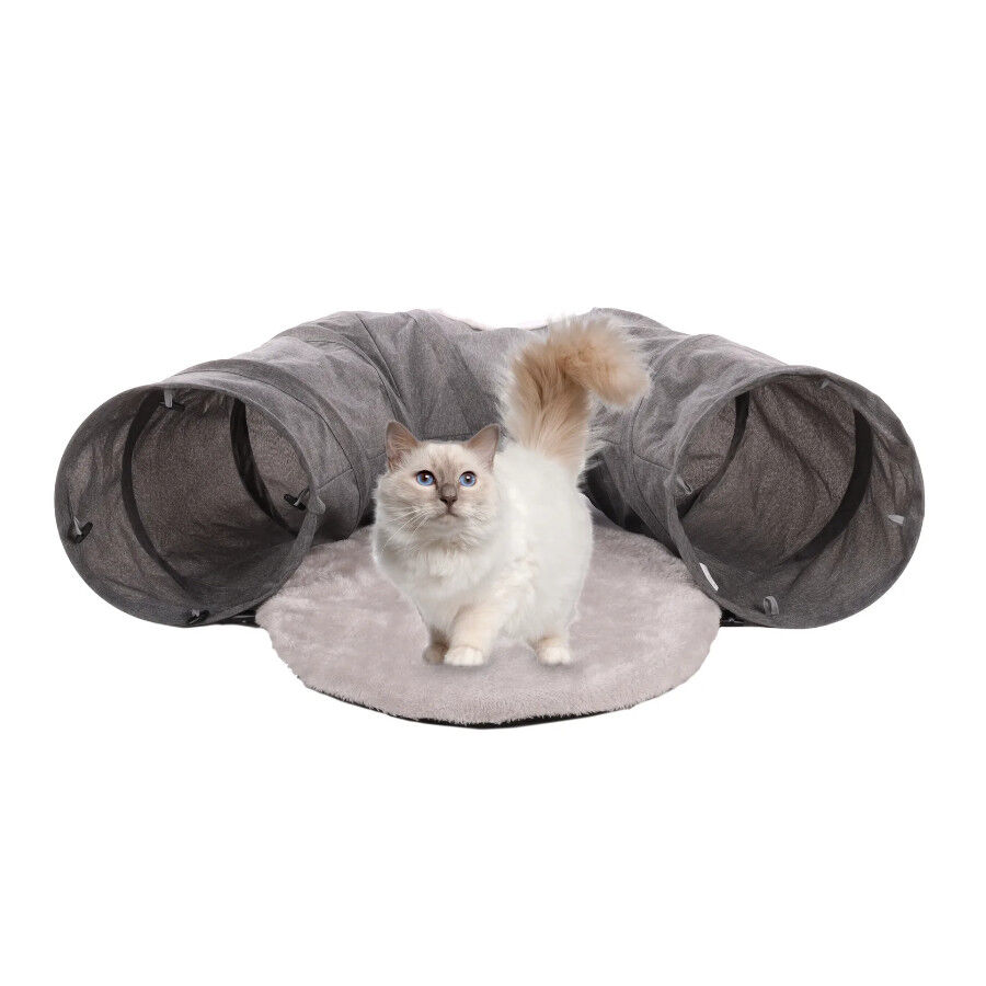 Flamingo Gotar T&uacute;nel com Almofada Cinzenta para gatos, , large Imagem n&uacute;mero 1