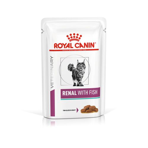 12 saquetas x 85 g Royal Canin Veterinary Diet Renal Peixe saqueta para gatos, , large Imagem n&uacute;mero 1