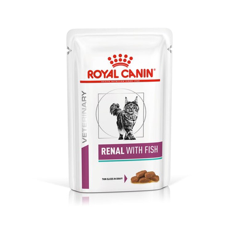 12 saquetas x 85 g Royal Canin Veterinary Diet Renal Peixe saqueta para gatos,  Imagem número 1 12 saquetas x 85 g Royal Canin Veterinary Diet Renal Peixe saqueta para gatos, , large Imagem número 1