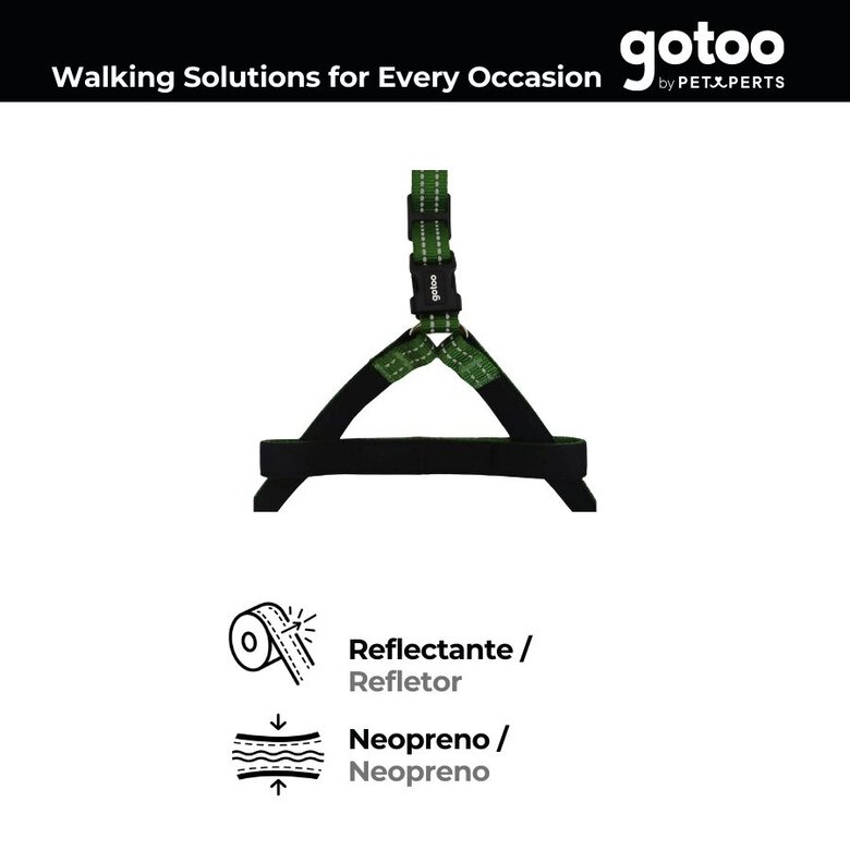 Gotoo Peitoral verde de nylon para cães,  Imagem número 3 Gotoo Peitoral verde de nylon para cães, , large Imagem número 3