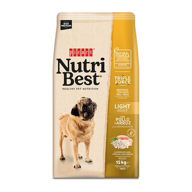 Nutribest Adult Light Frango e Arroz ração para cães