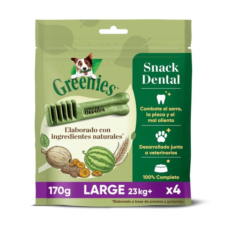 4 sticks Greenies Snacks Dentais 100% natural para cães grandes,  Imagem número 1 4 sticks Greenies Snacks Dentais 100% natural para cães grandes, , large Imagem número 1