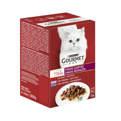 Gourmet Mon Petit Seleção Carnes em molho saqueta para gatos – Pack 6