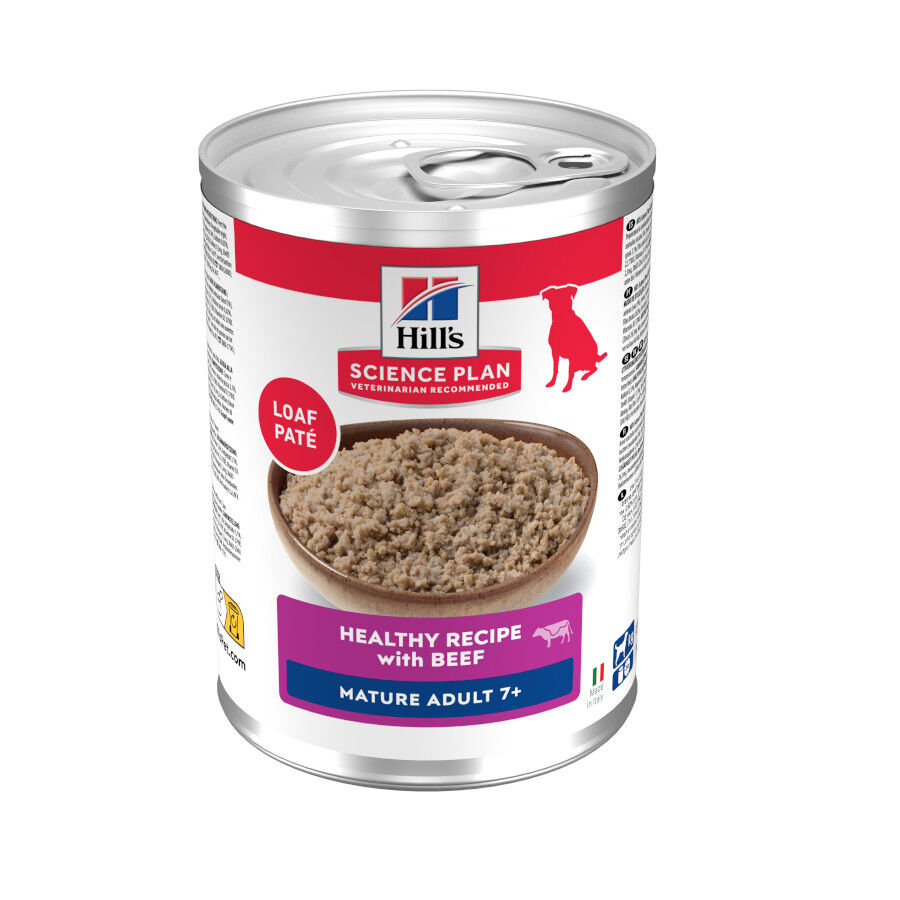370 g Hill's Science Plan Mature Adult 7+ Carne de vaca em pat&eacute; em lata para c&atilde;es, , large Imagem n&uacute;mero 1