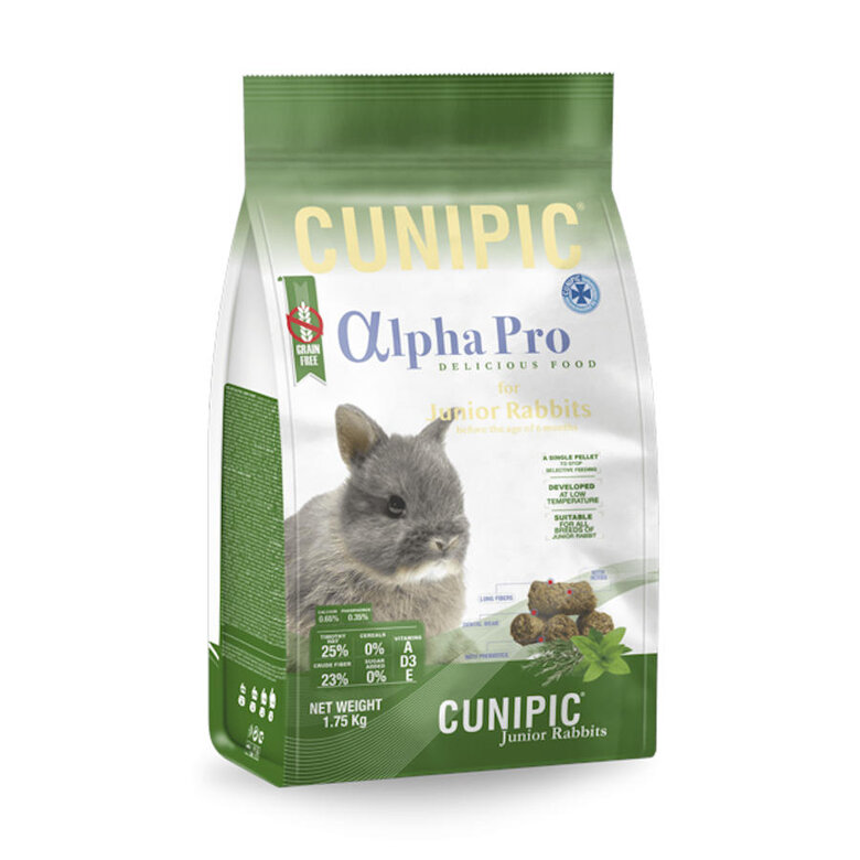 Cunipic Alpha Pro Junior Grain Free comida coelhos, , large image number null