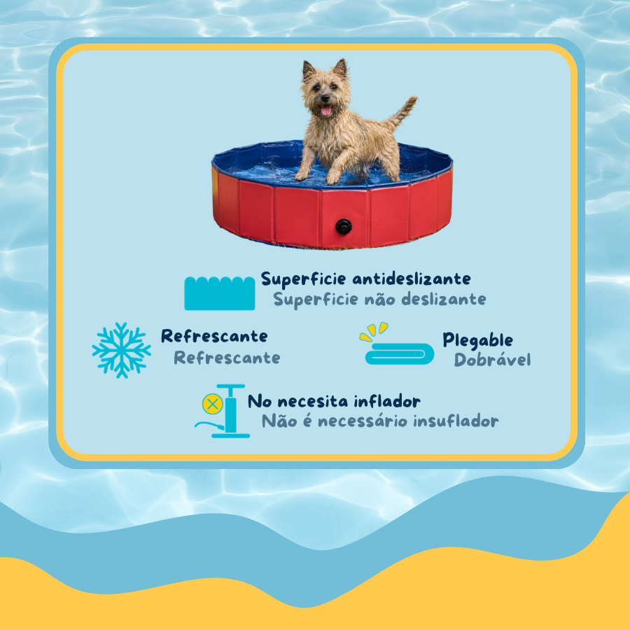 Summer Vibes Fresh Pool Piscina Vermelha para c&atilde;es, , large Imagem n&uacute;mero 3