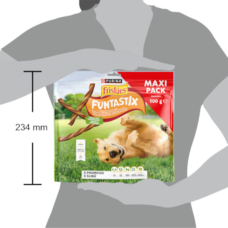 500 g Friskies Funtastix Palitos de Queijo e Bacon para cães,  Imagem número 5 500 g Friskies Funtastix Palitos de Queijo e Bacon para cães, , large Imagem número 5