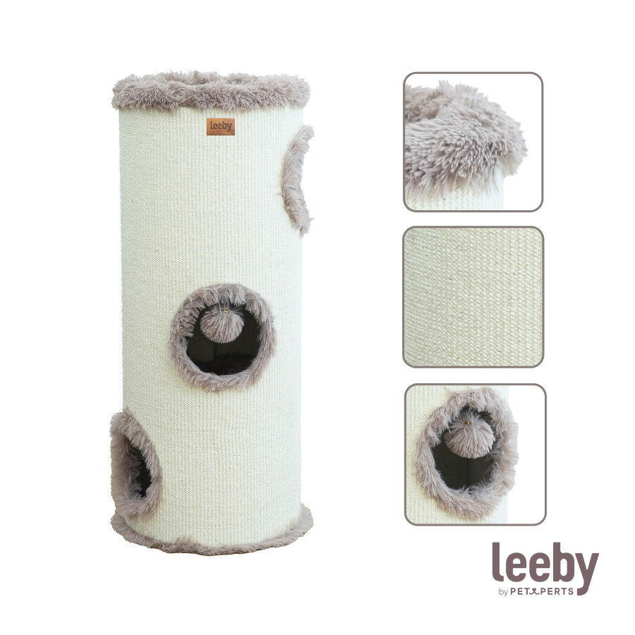 Leeby Bruno barril arranhador com cama nido e brinquedo para gatos, , large Imagem n&uacute;mero 5