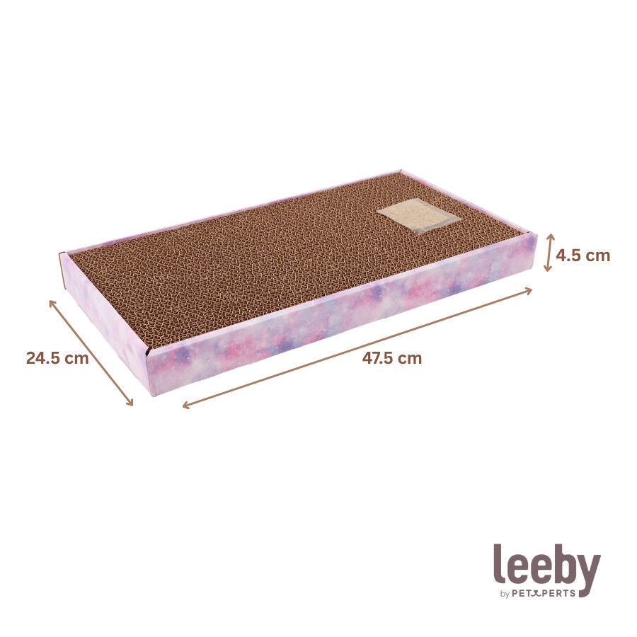 Leeby Fitz t&aacute;bua arranhadora de cart&atilde;o cor-de-rosa para gatos, , large Imagem n&uacute;mero 5
