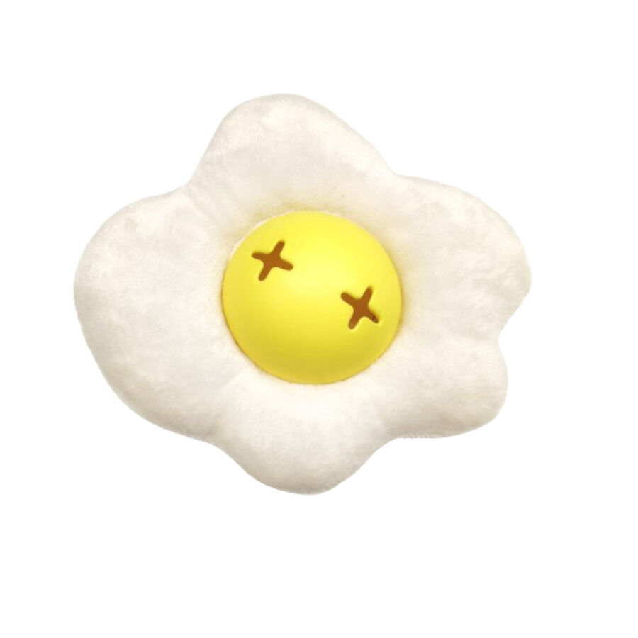 Tootoy! Comfort Fried Egg Cuddler peluche porta-snacks para c&atilde;es, , large Imagem n&uacute;mero 2