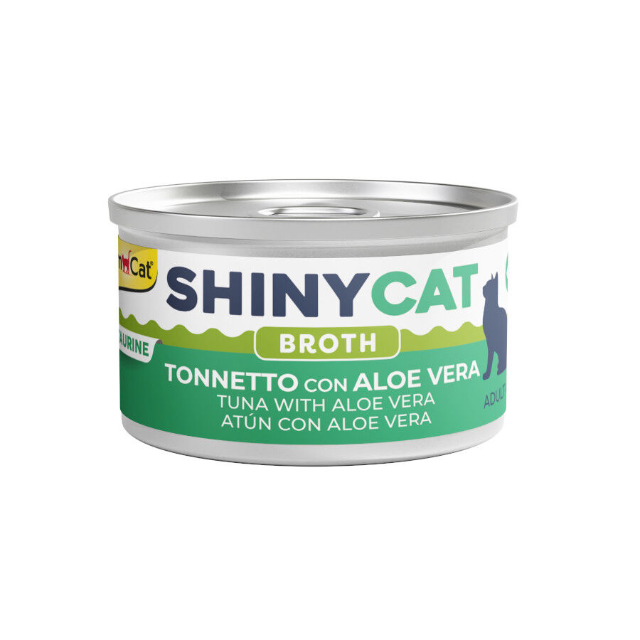 GimCat Comida h&uacute;mida Caldo de Atum e Alo&eacute; Vera em lata para gatos, , large Imagem n&uacute;mero 1