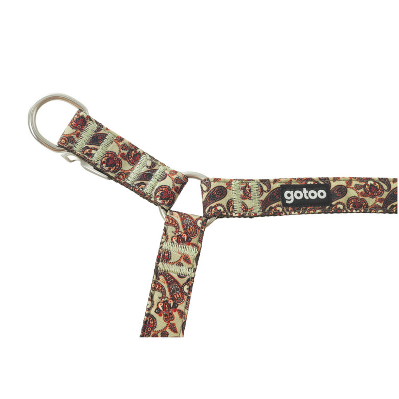 Gotoo Peitoral Estampado Caxemira Caqui para Cães,  Imagem número 5 Gotoo Peitoral Estampado Caxemira Caqui para Cães, , large Imagem número 5