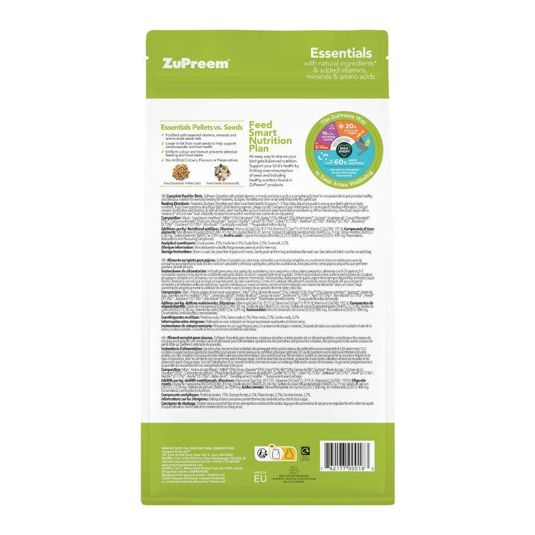 ZuPreem Essentials Small Ração para pássaros pequenos,  Imagem número 2 ZuPreem Essentials Small Ração para pássaros pequenos, , large Imagem número 2